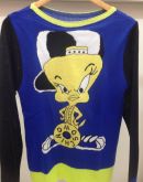 blusa piu piu azul