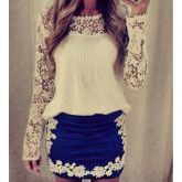 Primavera Verão Blusa e Saia