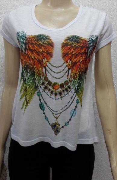 Blusa branca c/ estampa Cod: 00026