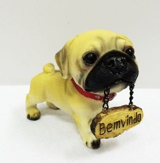 RESINA CACHORRO BEM VINDO GRANDE