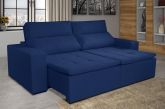 Sofa Retratil Reclinavel Italia 2xMod 0,90m Azul 6005 Vicam