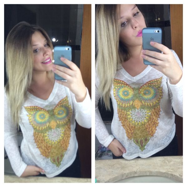 Blusa Coruja Amarela