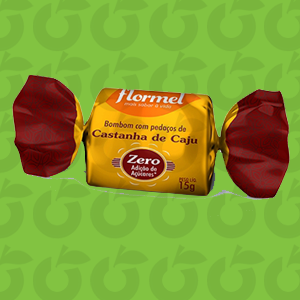Bombom com Pedaços de Castanha de Caju Zero açúcares e zero glúten 15 Gramas FlorMel