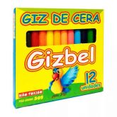 Giz de cera fino com 12 cores