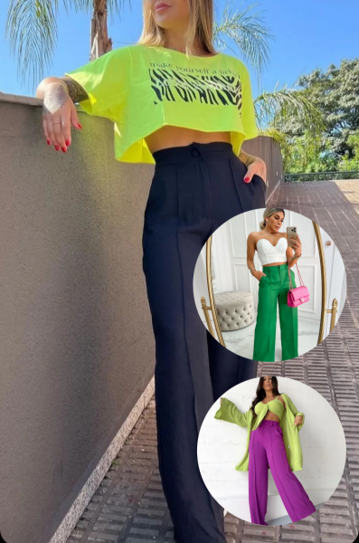 Calça pantalona alfaiataria