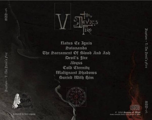 Baptism – V: The Devil's Fire - CD