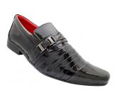 Sapato Social HiperFlex Couro Preto Verniz  Z Original