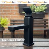 Torneira Monocomando Banheiro Black F2015b Quadrada Preta