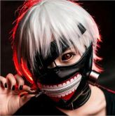 Combo Kaneki - máscara e peruca