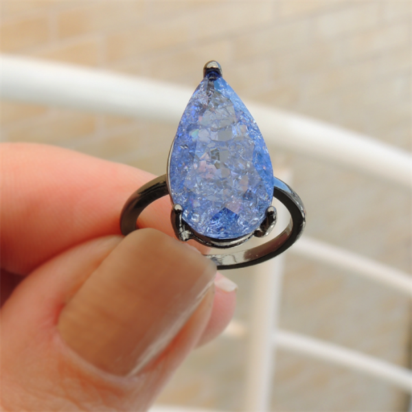 ANEL GOTA TANZÂNITA FUSION NO GRAFITE  7895679098987