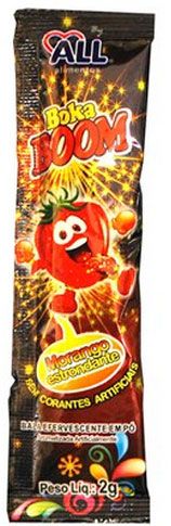 Bala Efervescente Morango Boka Boom 2gr - Delicia de Sexo Or