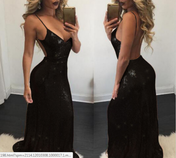 Vestido Longo cor preto Lançamento 2017
