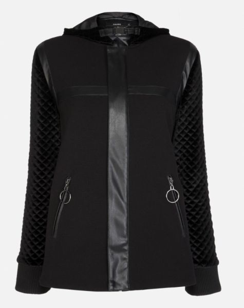 CASACO DE VELUDO COM CAPUZ AMARO