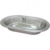 Travessa Inox com Tampa de Vidro 34 cm - Gourmet Mix