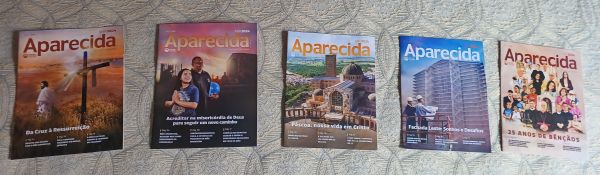 Lote com 5 Revistas Campanha dos Devotos Nossa Senhor Aparecida 2024 Católica Cristã Maria Jesus
