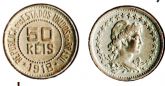 V063-1 - 50 Réis 1918  - Tiragem 558.000 - ESCASSA - PERFEITA