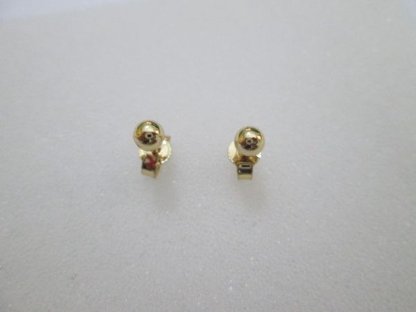 Brinco Folheado a Ouro de Esfera 3mm
