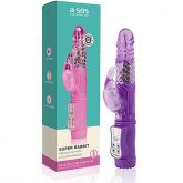 Vibrador Rotativo Super Rabbit Recarregável - Lilás