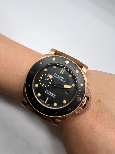 Relógio Panerai Submersible Goldtech Carbotech Rose Gold Edição Limitada