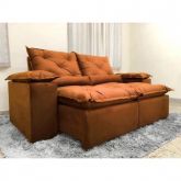 Estofado Retr Recl Fenix 200 2x100 Veludo Terracota 23 Diviminas