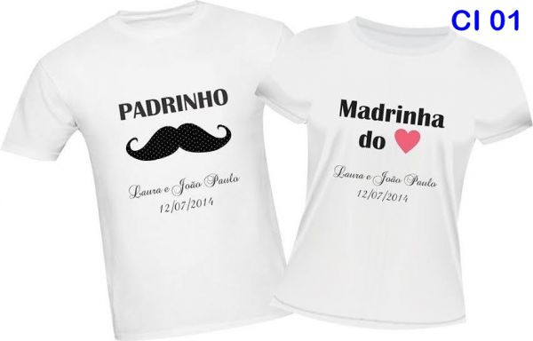 Camiseta padrinho madrinha de casamento (CI 01)