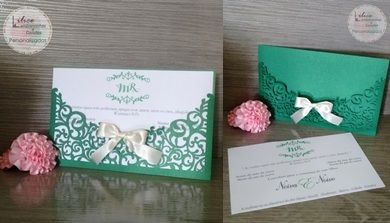 Convite bordado floral