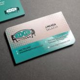 Cartão de Visita Couchê 300g Lam Fosca + UV Local 9x5 Dois Cantos Arredondados