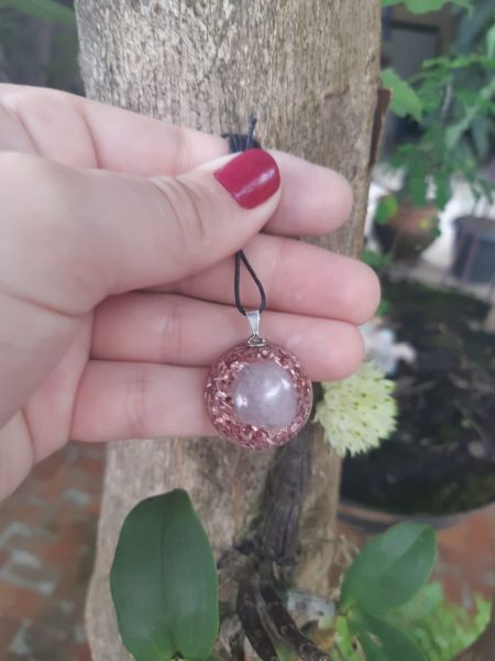 81321 - Colar Sagrado Feminino - Qtzo Rosa