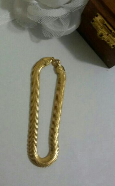 Pulseira maciça folheada