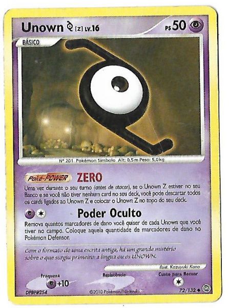 Pokemon Unown Z Maravilhas Secretas