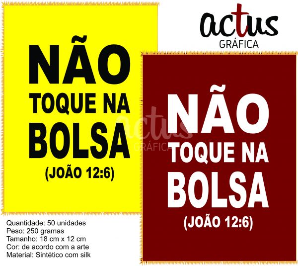 Saquitel Não toque na bolsa