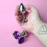 PLUG ANAL M JOIA ROXO 8,5 x 3,3CM