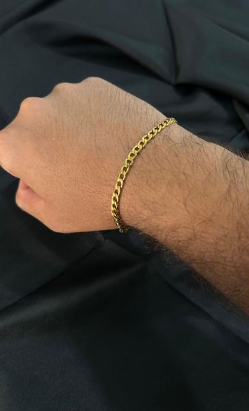 pulseira masculina de aço inoxidável