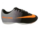 Chuteira Futsal Nike Mercurial Preto, Prata e Laranja MOD:11