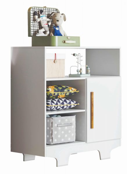 Comoda Flocos 1P3N Branco Tigus