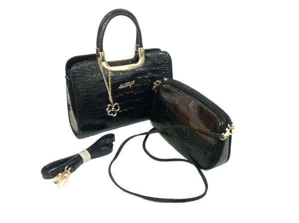 Bolsa Feminina Verniz Importada Kit 2 peças