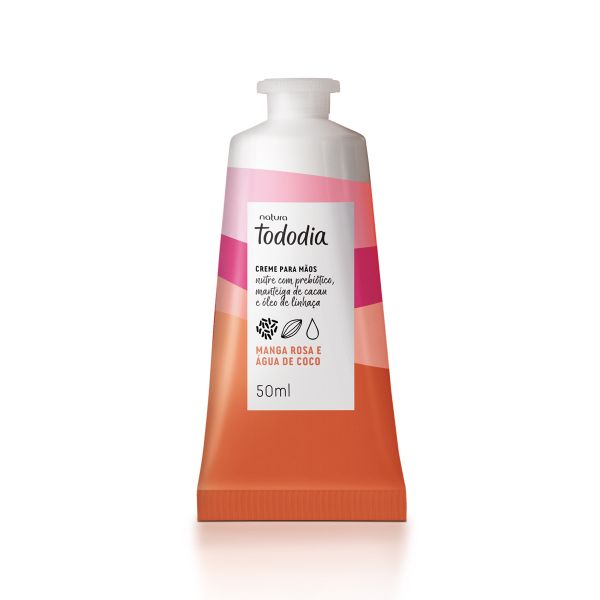 Tododia Manga Rosa e Água de Coco hidratante para mãos - 50ml