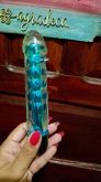 VIBRADOR TRANSLÚCIDO 2 EM 1 17,5 X 2,5CM