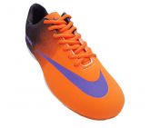 Chuteira Futsal Nike Mercurial Laranja, Preto e Lilás