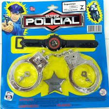 Kit Policial SUPER POLICIAL Algema Relogio e Distintivo de Policia Ref 399 Código: BA17090