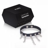 Gargantilha em Couro com detalhes Metal