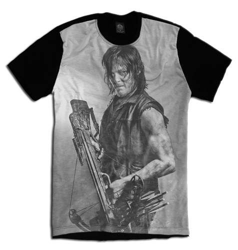 Camiseta The Walking Dead Twd Daryl Dixon Besta Arco Arma