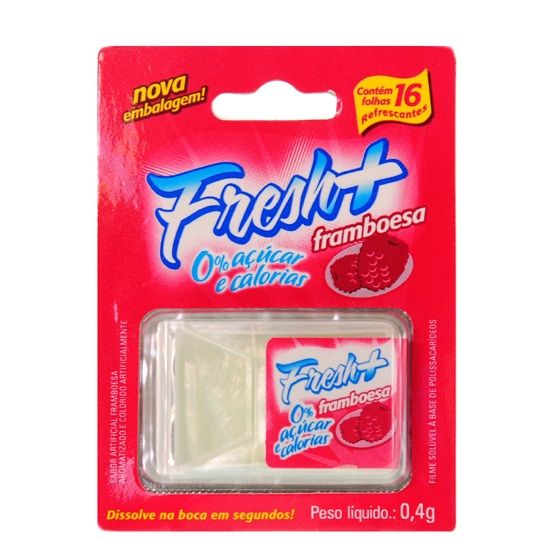 Fresh+ Framboesa - Lâminas Refrescante para Sexo Oral 16 uni