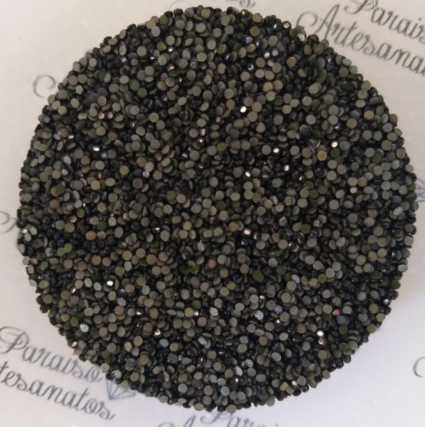 Strass 2mm Preto Espelhado