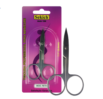 Tesoura Reta Profissional Para Manicures Sekich