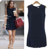 Vestido  Vogue Moda Sem Manga FRETE GRATIS