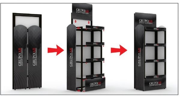 DISPLAY DE CHÃO DOBRÁVEL