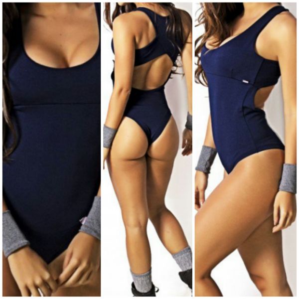 Body Liso Azul Marinho