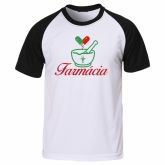 Camiseta branca com mangas preta personalizada
