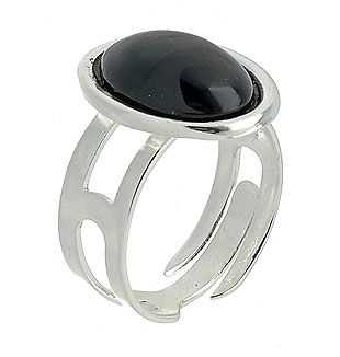 Anel ajustável folheado a ouro, contendo cabochão Cód.: AN0430 P